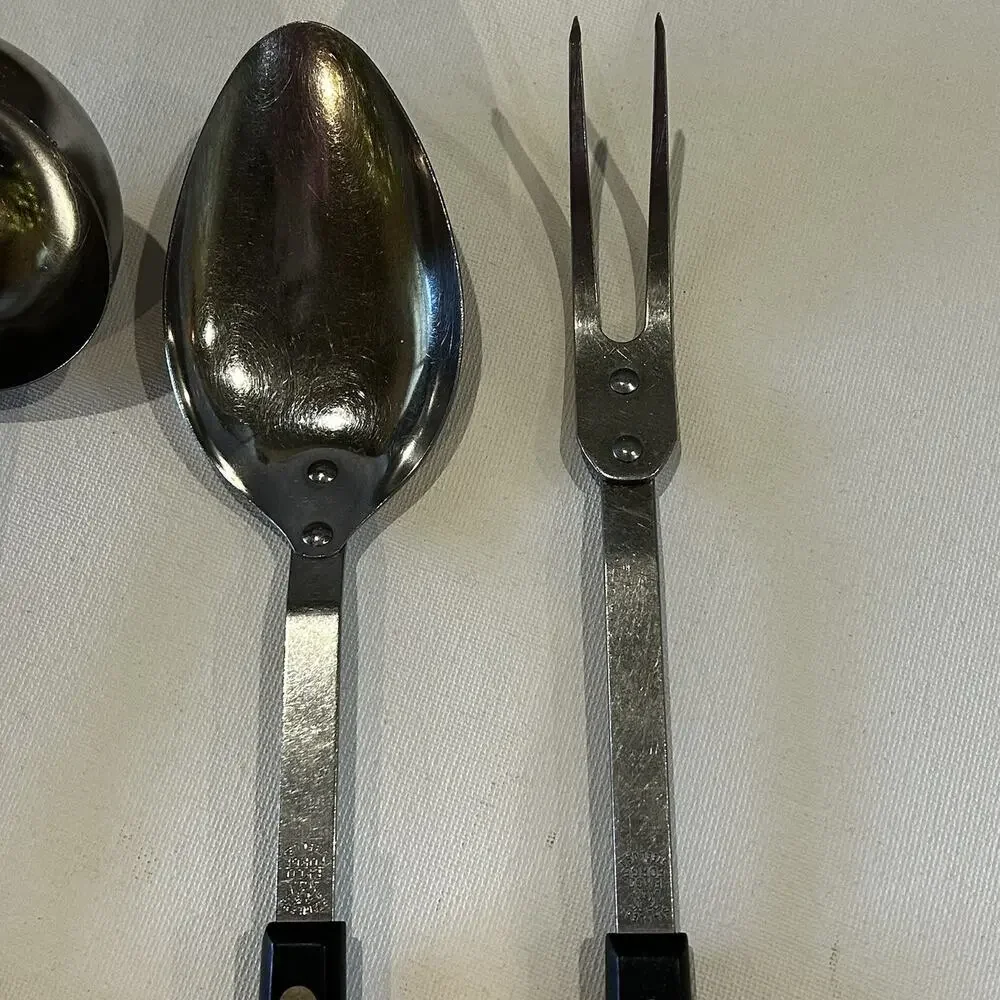Vintage Ekco Forge Stainless Vanadium Cooking Utensils Lot 4 Pc